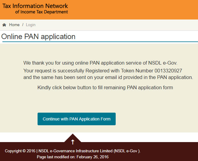 PAN Card Application Form